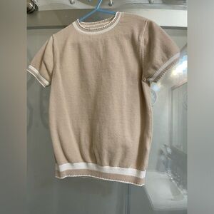 Beige sweater top
